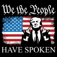 We The People Have Spoken Trump Flag Maga Patriot Statement Hoodie