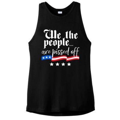 We The People Are Pissed Off Constitution Freedom Gift Ladies PosiCharge Tri-Blend Wicking Tank