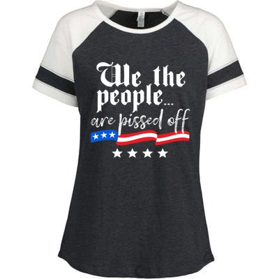 We The People Are Pissed Off Constitution Freedom Gift Enza Ladies Jersey Colorblock Tee