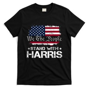 We The People Stand With Kamala Harris 2024 American Flag T-Shirt