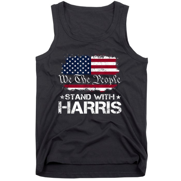 We The People Stand With Kamala Harris 2024 American Flag Tank Top