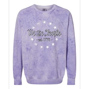 We The People Betsy Ross Flag 4th Of July Us Constitution Colorblast Crewneck Sweatshirt