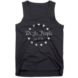 We The People Betsy Ross Flag 4th Of July Us Constitution Tank Top