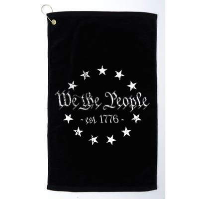 We The People Betsy Ross Flag 4th Of July Us Constitution Golf Towel