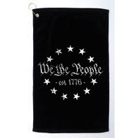 We The People Betsy Ross Flag 4th Of July Us Constitution Golf Towel