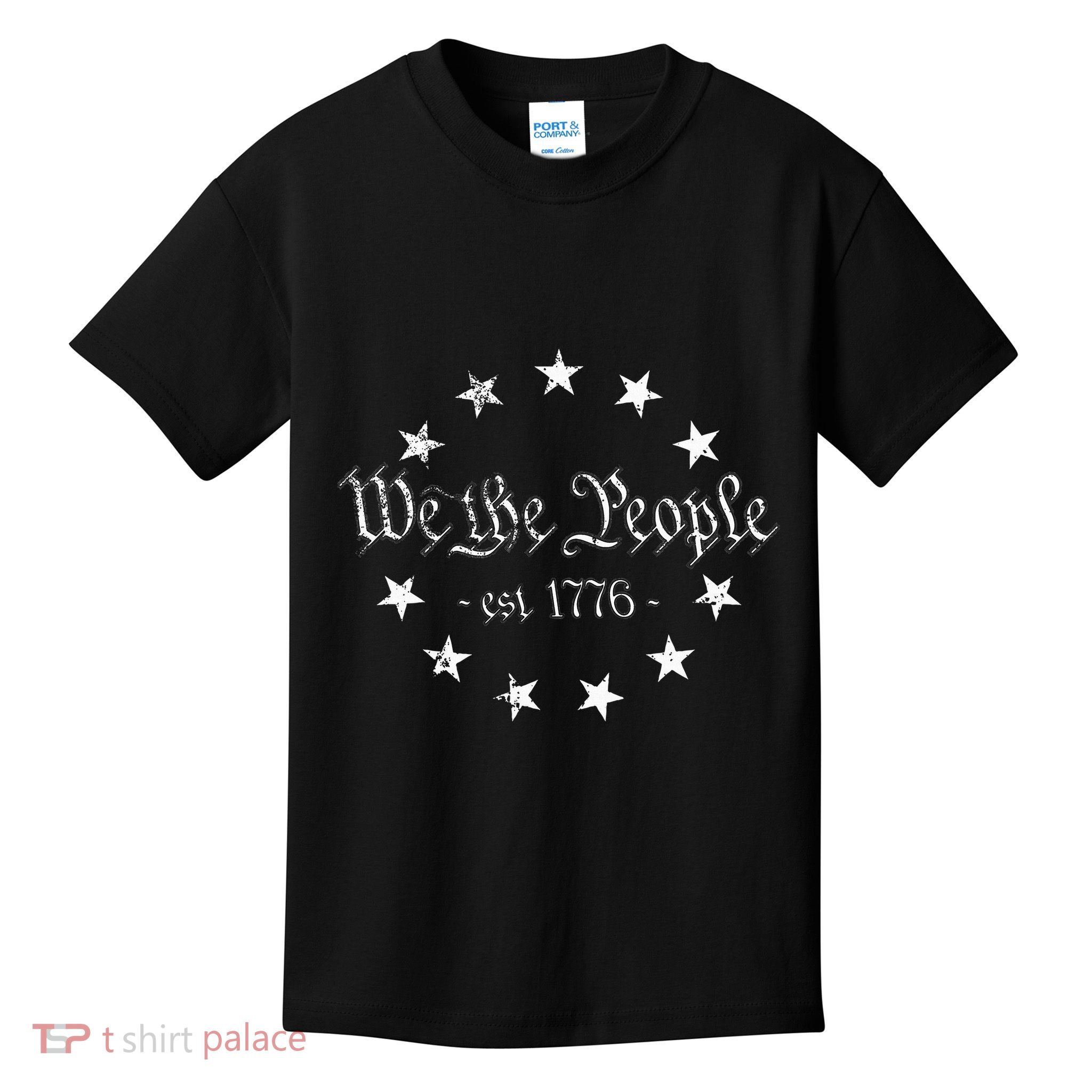 We The People Betsy Ross Flag 4th Of July Us Constitution Kids T-Shirt