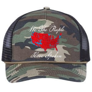 We The People Have Spoken Map Of 2024 Election Retro Rope Trucker Hat Cap