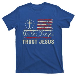 We The People Trust Jesus USA Flag Christian Patriotic T-Shirt