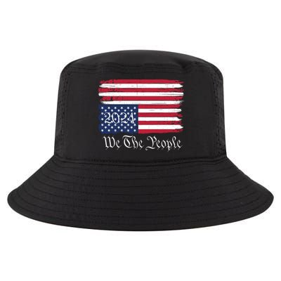 We The People 2024 Distressed Usa Flag Save Our Republic Save Our Constitution Cool Comfort Performance Bucket Hat