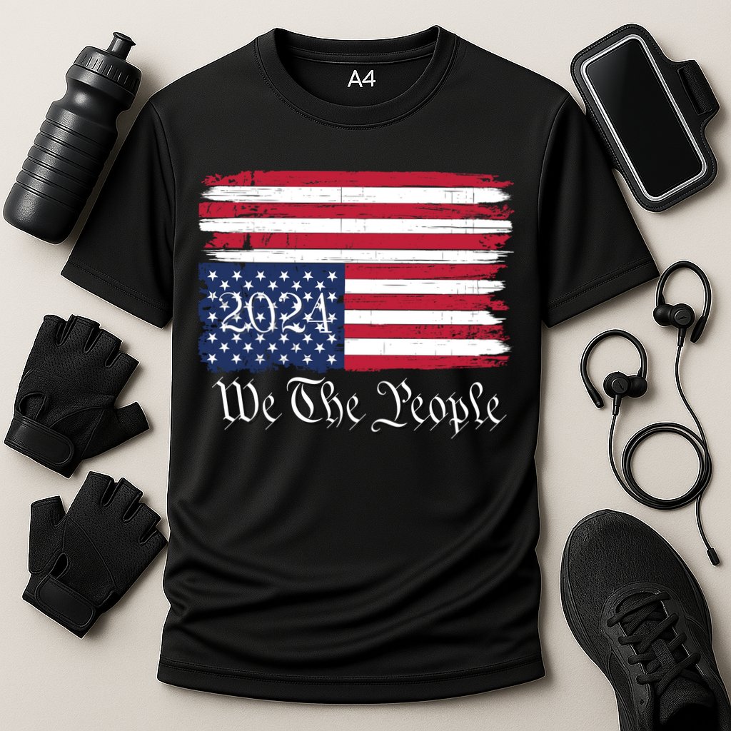 We The People 2024 Distressed Usa Flag Save Our Republic Save Our Constitution Performance Shirt