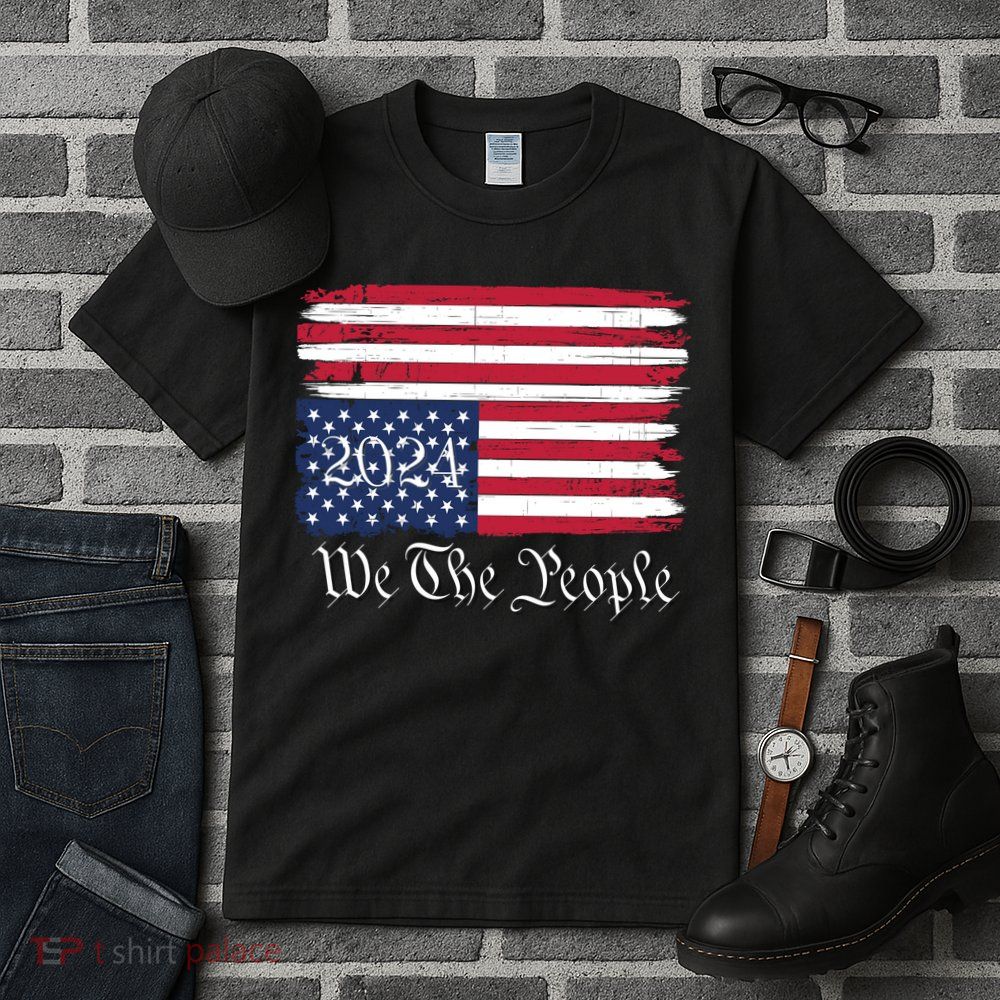 We The People 2024 Distressed Usa Flag Save Our Republic Save Our Constitution Tall T-Shirt