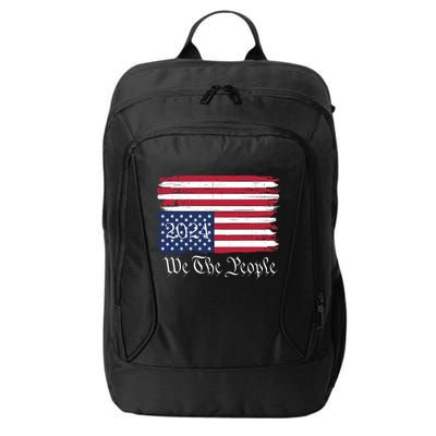 We The People 2024 Distressed Usa Flag Save Our Republic Save Our Constitution City Backpack