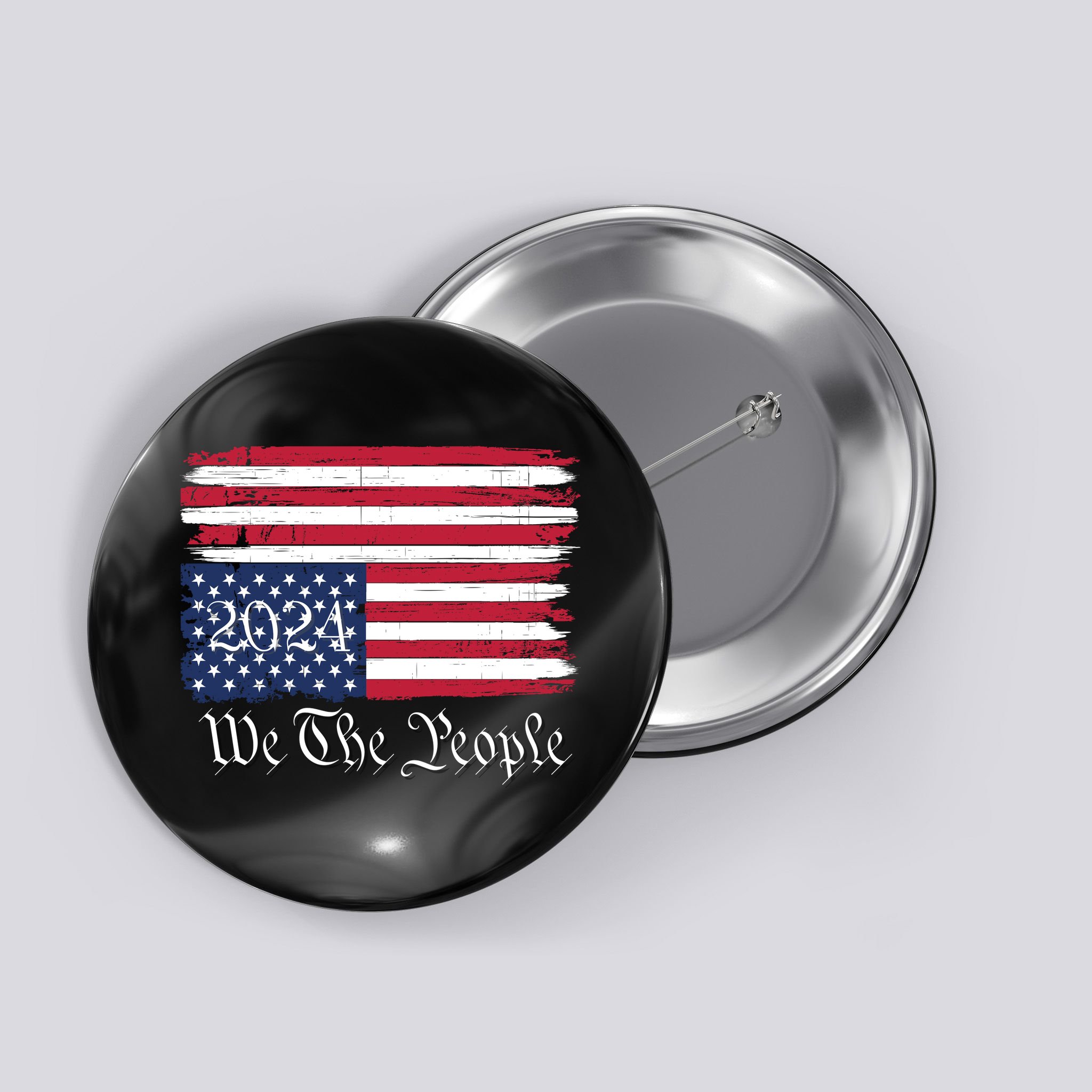 We The People 2024 Distressed Usa Flag Save Our Republic Save Our Constitution Button