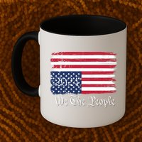We The People 2024 Distressed Usa Flag Save Our Republic Save Our Constitution Mug