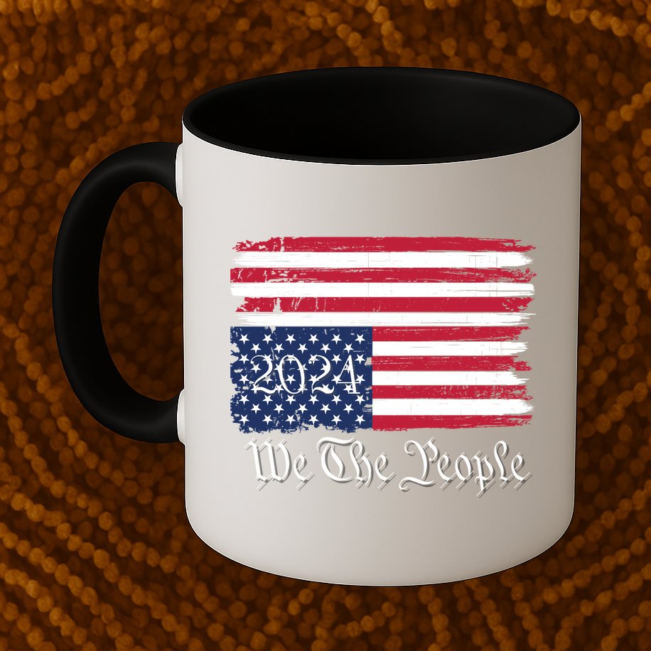 We The People 2024 Distressed Usa Flag Save Our Republic Save Our Constitution Mug