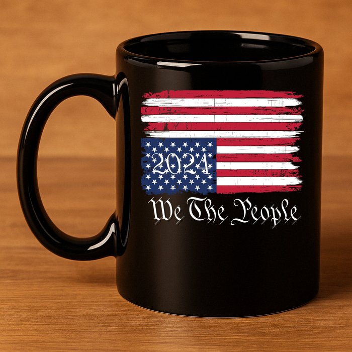We The People 2024 Distressed Usa Flag Save Our Republic Save Our Constitution 11oz C Handle Ceramic Mug