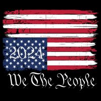 We The People 2024 Distressed Usa Flag Save Our Republic Save Our Constitution 16 in Basic Backpack