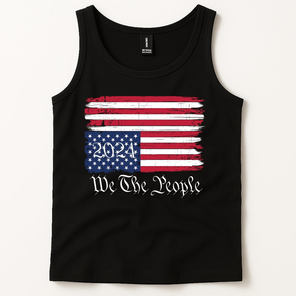 We The People 2024 Distressed Usa Flag Save Our Republic Save Our Constitution Tank Top