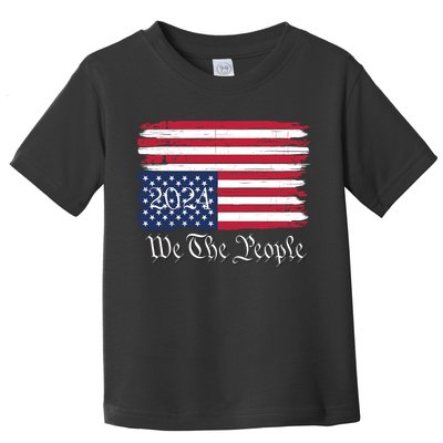 We The People 2024 Distressed Usa Flag Save Our Republic Save Our Constitution Toddler T-Shirt