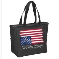 We The People 2024 Distressed Usa Flag Save Our Republic Save Our Constitution Zip Tote Bag