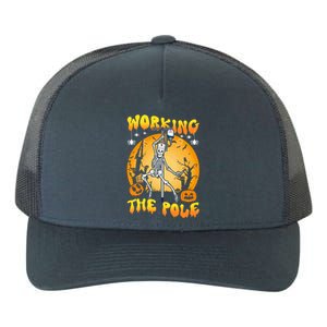 Working The Pole Nurse Halloween Funny Skeleton Nurse Pole Gift Yupoong Adult 5-Panel Trucker Hat