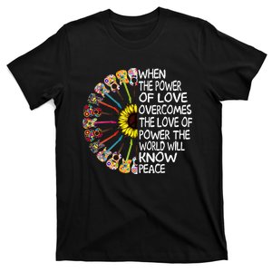 When The Power Of Love Overcomes The Love Of Power Guitars T-Shirt