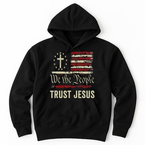 We The People Trust Jesus USA Flag Christian Patriotic Hoodie