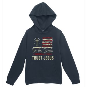 We The People Trust Jesus USA Flag Christian Patriotic Urban Pullover Hoodie