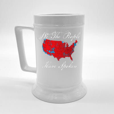 We The People Have Spoken Map Of 2024 Election Results Maga Gift Beer Stein