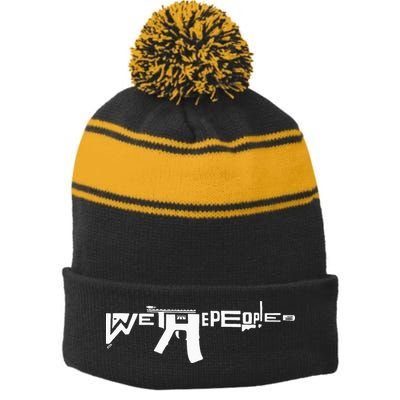 We The People Ar15 Stripe Pom Pom Beanie