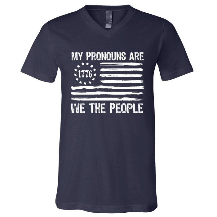 We The People 1776 Usa Gift V-Neck T-Shirt