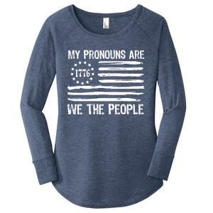 We The People 1776 Usa Gift Women's Perfect Tri Tunic Long Sleeve Shirt