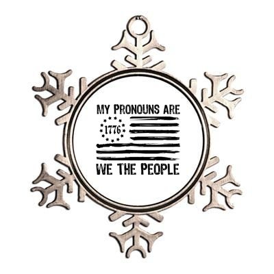 We The People 1776 Usa Gift Metallic Star Ornament