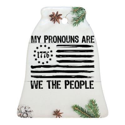 We The People 1776 Usa Gift Ceramic Bell Ornament