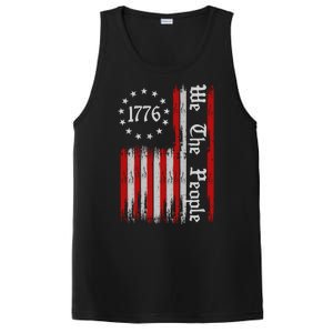 We The People 1776 Distressed USA American Flag PosiCharge Competitor Tank