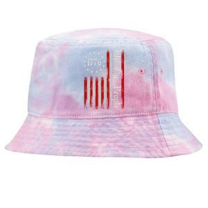 We The People 1776 Distressed USA American Flag Tie-Dyed Bucket Hat