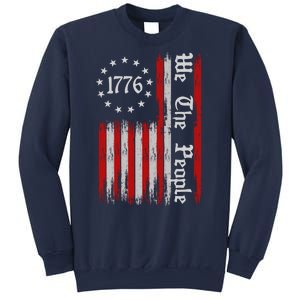 We The People 1776 Distressed USA American Flag Sweatshirt