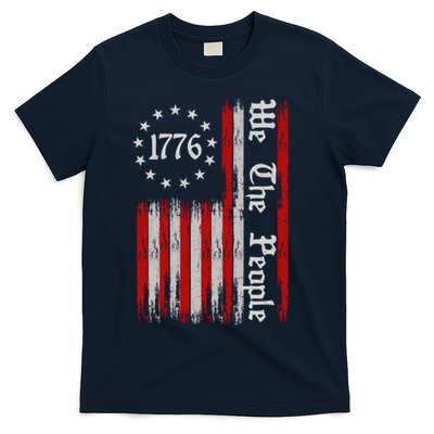 We The People 1776 Distressed USA American Flag T-Shirt