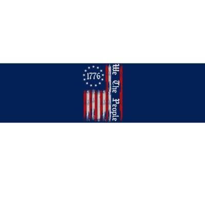 We The People 1776 Distressed USA American Flag Bumper Sticker