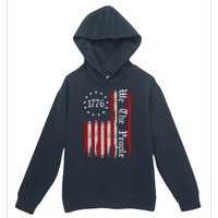 We The People 1776 Distressed USA American Flag Urban Pullover Hoodie