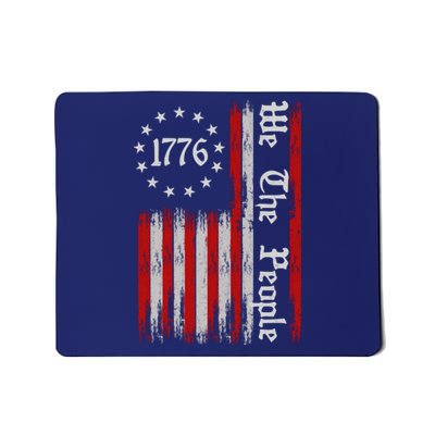 We The People 1776 Distressed USA American Flag Mousepad