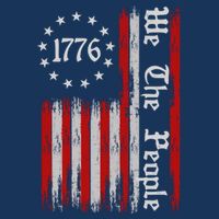 We The People 1776 Distressed USA American Flag Poster