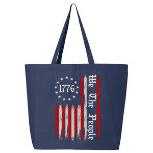 We The People 1776 Distressed USA American Flag 25L Jumbo Tote