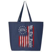 We The People 1776 Distressed USA American Flag 25L Jumbo Tote