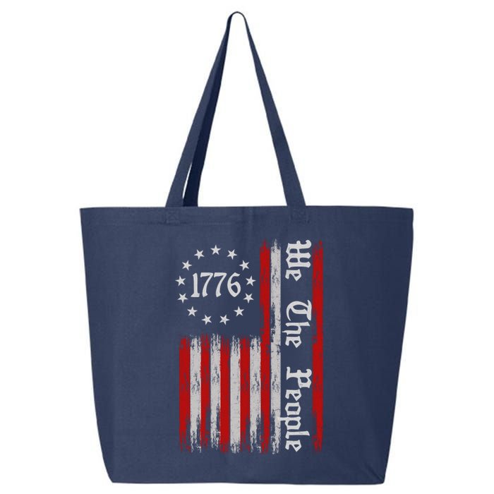 We The People 1776 Distressed USA American Flag 25L Jumbo Tote