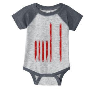 We The People 1776 Distressed USA American Flag Infant Baby Jersey Bodysuit