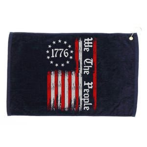 We The People 1776 Distressed USA American Flag Grommeted Golf Towel