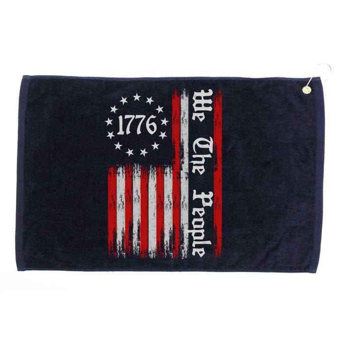 We The People 1776 Distressed USA American Flag Grommeted Golf Towel