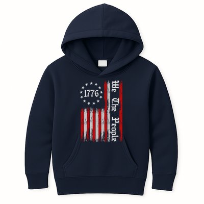 We The People 1776 Distressed USA American Flag Kids Hoodie