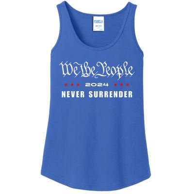 We The People Never Surrender 2024 Trump Usa Patriotic Cool Gift Ladies Essential Tank